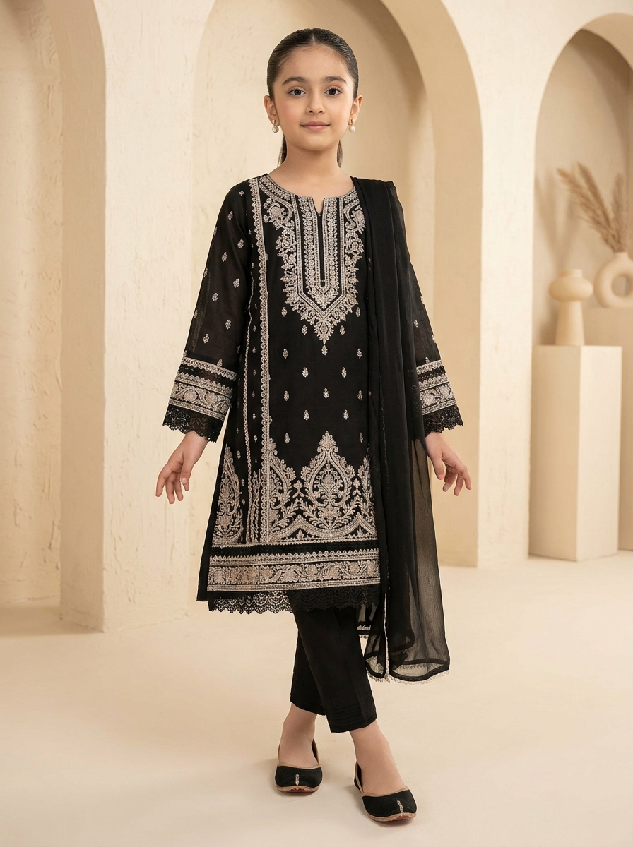 Midnight Rose Embroidered Suit